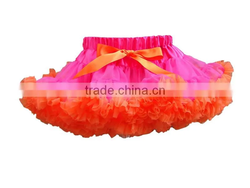 Lovely Pettiskirt Kids Birthday Party Dress Baby Girls Fancy Skirts Girl Pink Chiffon Skirt Boutique Dress