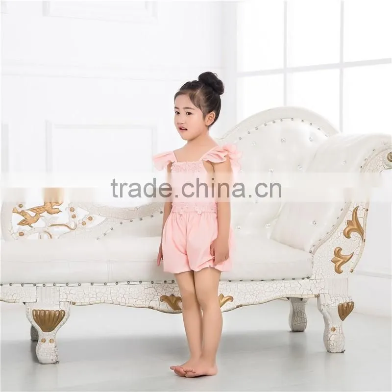 2017 Wholesale Children's Boutique pink Clothing Kids Bulk, baby romper