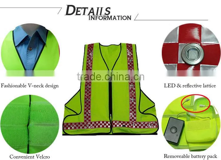 batteries operated work shirt safety clothes led