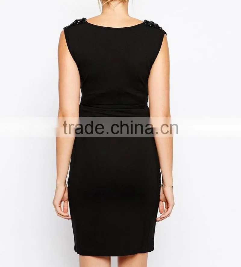 Maternity Sequin Cowl Neck Office Dress for pretty mother bodycon dress