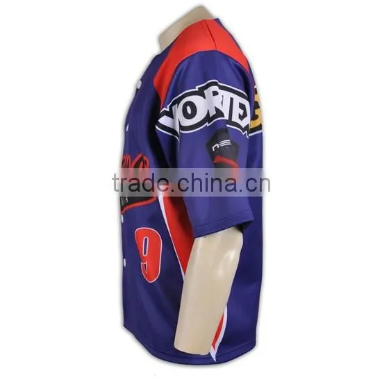 University College Sublimation Printing custom baseball Shirt
