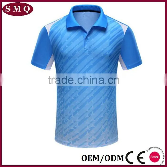 Promotional high quality sublimation printing emrbroidery polo shirt