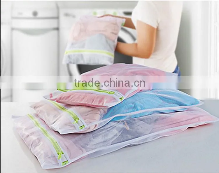 High quality large washing nylon mesh zipper laundry bag
