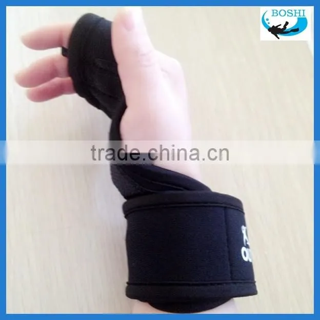 Sportswear fitness neoprene gloves with loops Neoprene custom weight lifting gloves