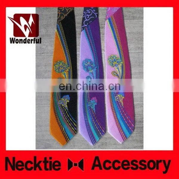 Newest unique plain skinny print necktie