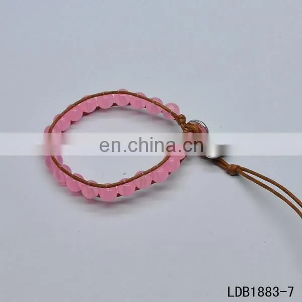 Handmade sport friendship leather wrap bracelet