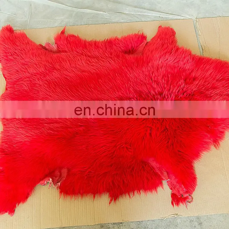 Top grade factory direct natural new finished tanned processed colorful sheep fur skin