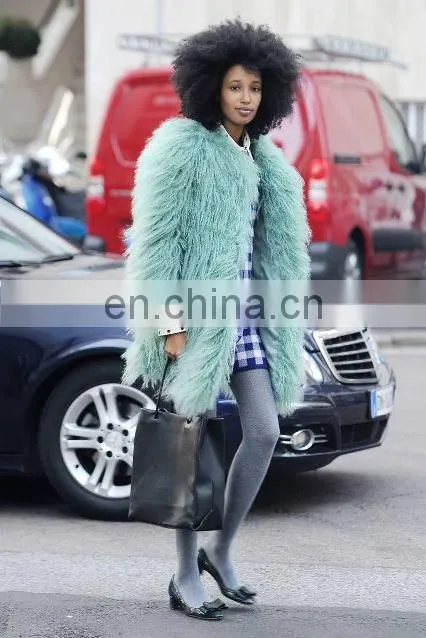 new style mongolian lamb fur coat for women