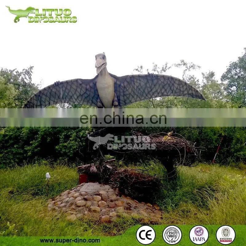 Display Silicon Rubber Animatronic Flying Dinosaur Model