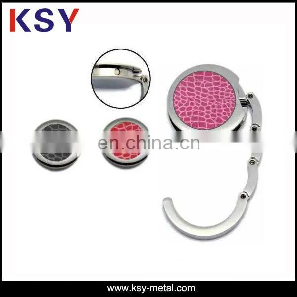 Unfold metal bag hanger hook/OEM metal Purse Hanger for Table