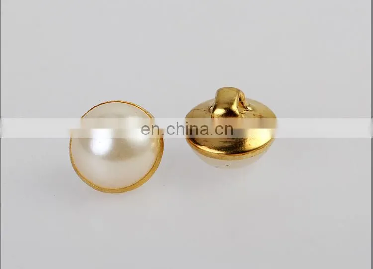 ABS Gold Plating Pearl Shank Button BA60393