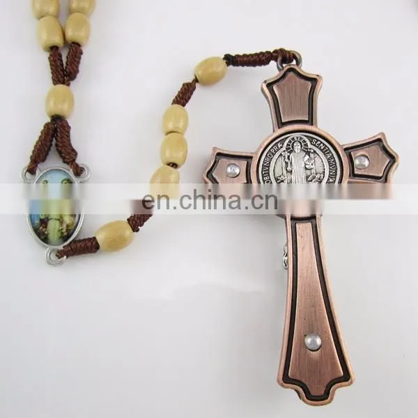 3 Inch Antique Copper Plated Crucifix Cross Pendant
