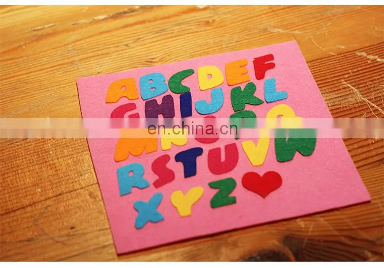 Wholesale die cut cheapest price felt numbers alphabet letters for Children from China supplier