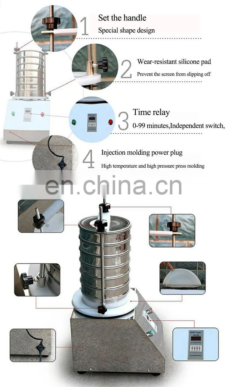 Soil analytical vibratory sieve shaker
