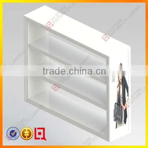 High quality store fixture, 3 shelves, wooden shoe disply