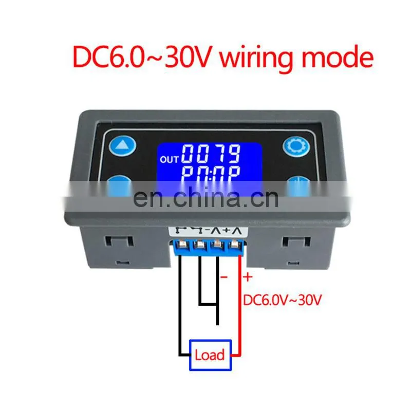 DC12V LED Digital Time Delay Relay Module Programmable Timer Relay Control Switch Timing Trigger Cycle with Case for Indoor