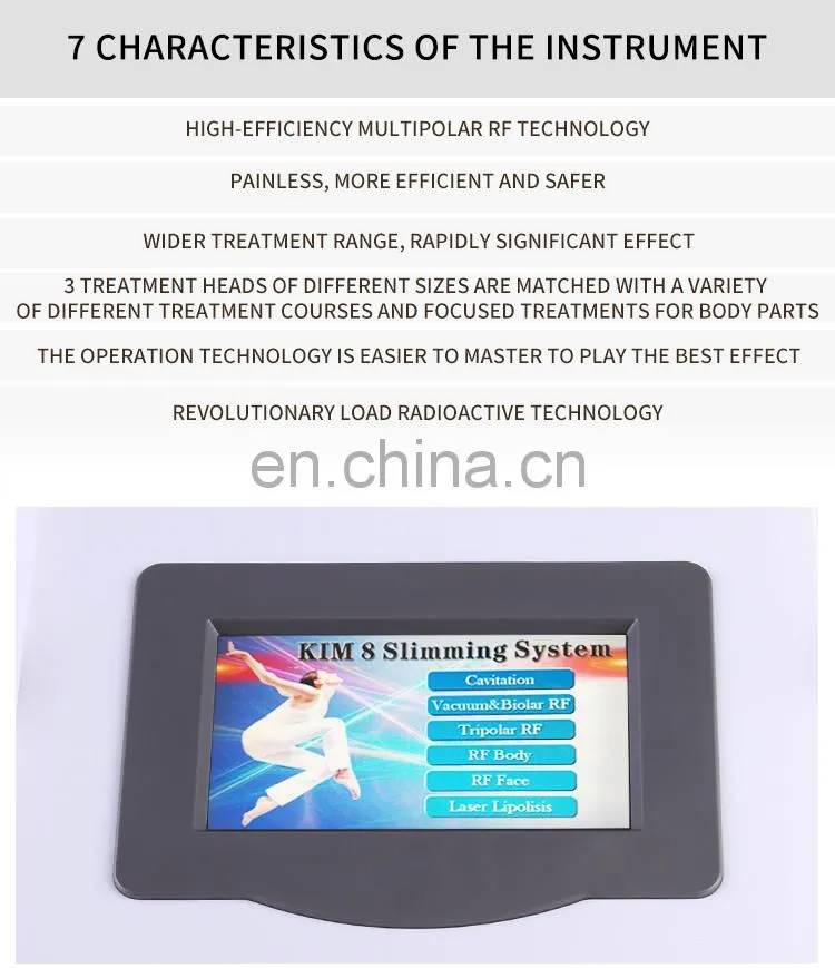 40K Cavitation Machine 6 In 1 Lipo Laser Multipolar RF Vacuum Slimming Instrument For Cellulite Massage Body Shaping Instrument
