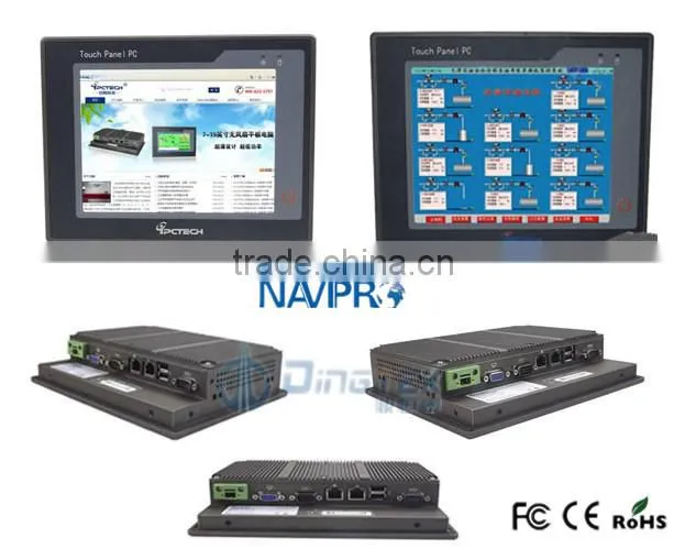 P080S Stock fanless industrial embedded touch screen industrial pc