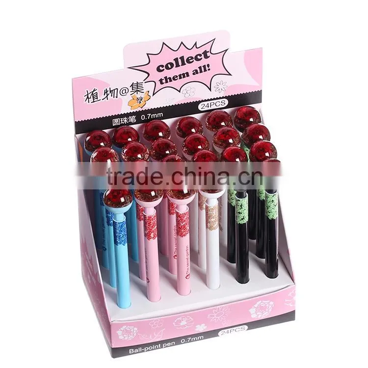 School Stationery China Novelty Ballpoint Pen with Flower