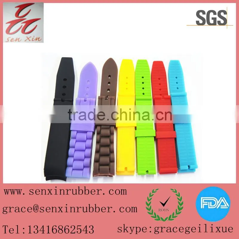 high quality colourful silicone rubber watch strap