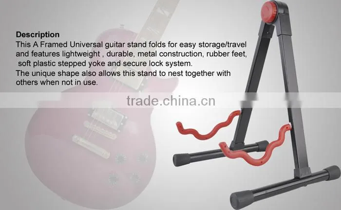 Portable A Frame Folding Metal Guitar Holder GS001DBL