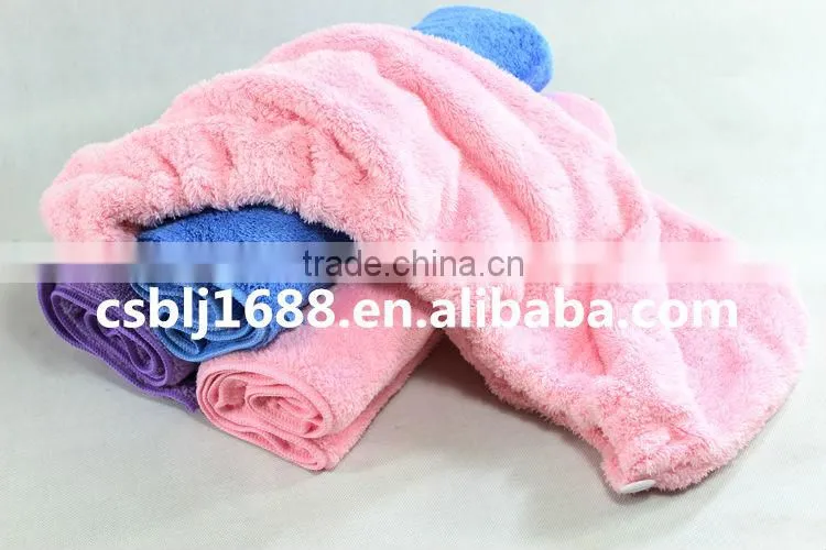 Machine Washable Microfiber Shower Cap Woman Bath Shower Cap