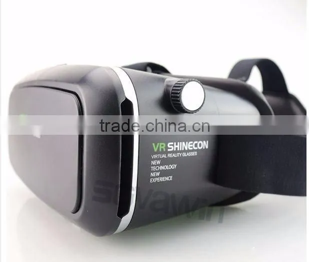 2016 Wholesale VR PRO Virtual Reality T-Shaped Straps, Comfortable Padding, Adjustable Lens with Remote