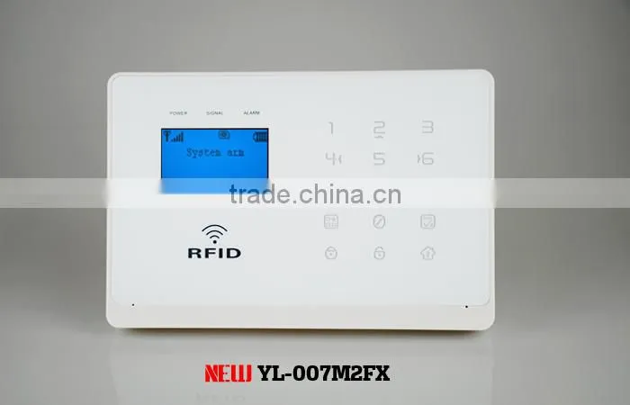 Wireless gsm burglar alarm system with RFID card
