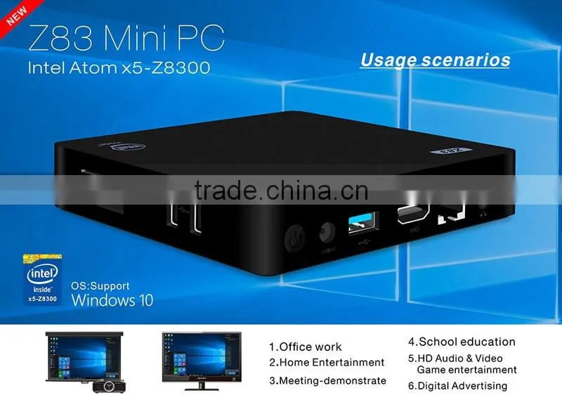 Z83 intel tv box mini pc 1000Mbps LAN Bluetooth BT 4.0