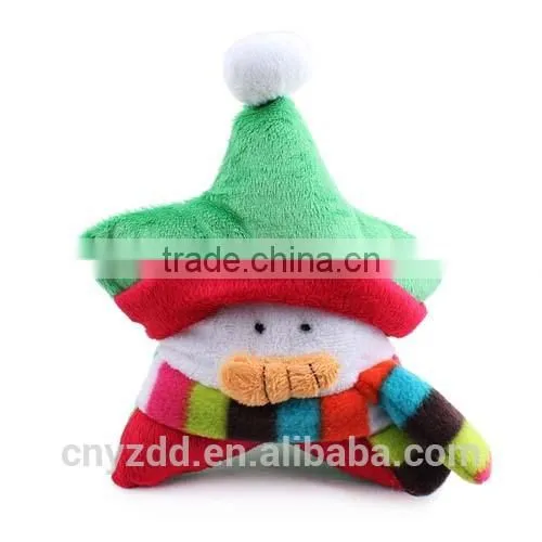 Star Shaped Christmas Plush Pet Toys with Squeaker Inside /Soft Pet Toys of Christmas Theme