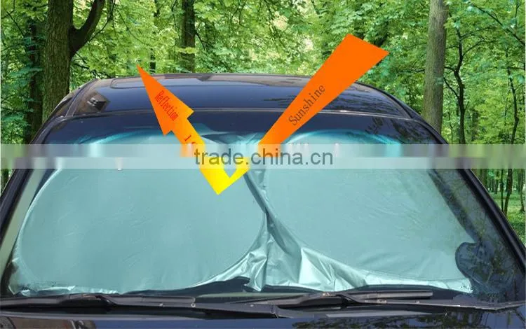 nylon car sun shade car sunshade double ring sunshade silver sunshade car accessories