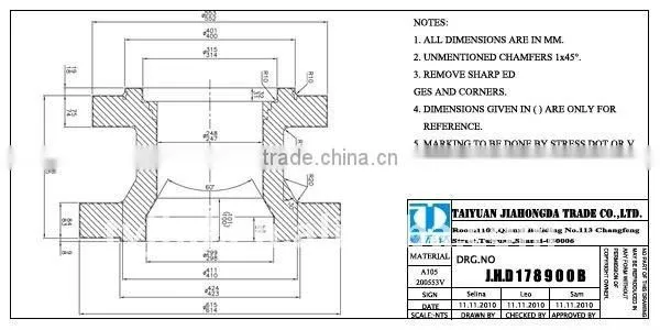 12x10" 300NB Body adapter Free Forging