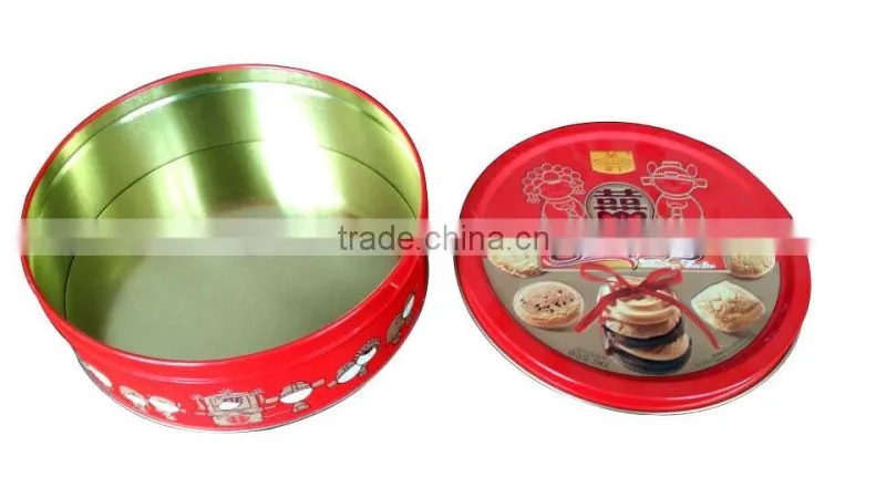Metal Round Cookie Tin Box