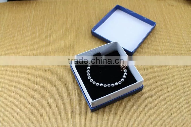 P150404 Custom logo printed cotton filled bracelet jewelry boxes