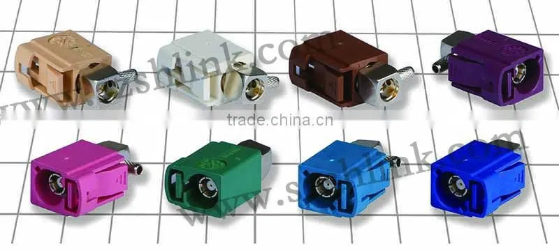 R/A fakra violet connector for Radio controlled parking heating Rg cable
