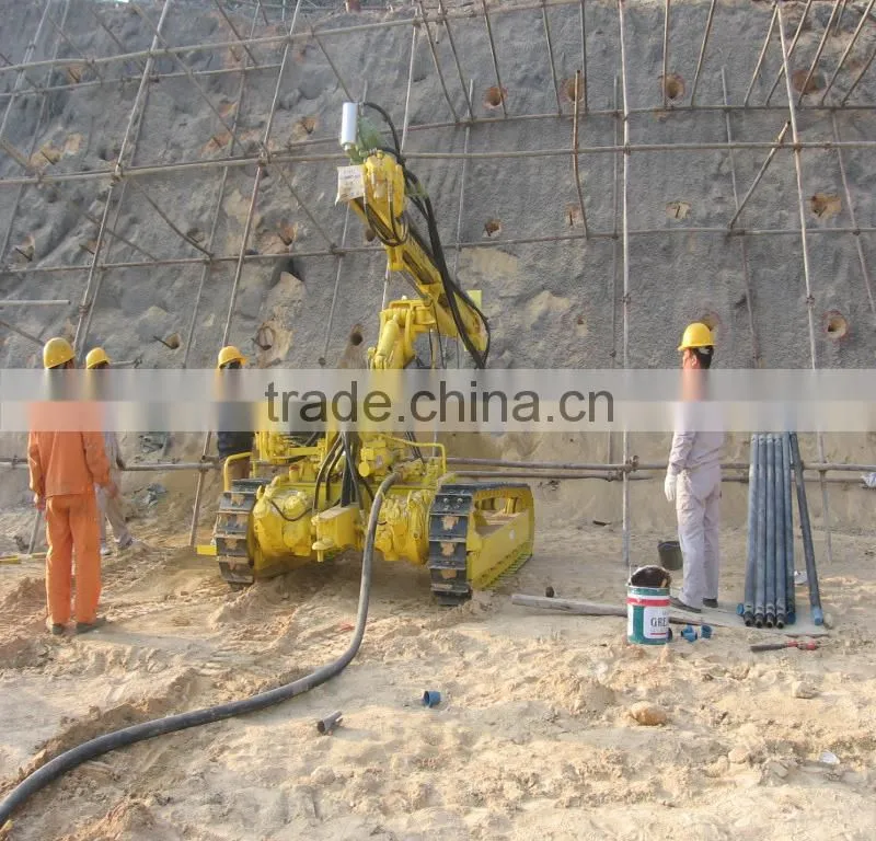 Crawle type two cylinder portable drilling rig