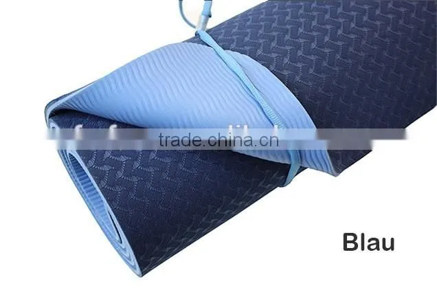 Green Double layer TPE Yoga Mat, pilates mat