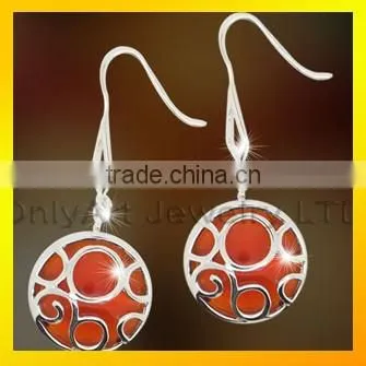 Latest artificial earrings jewelry top quality sterling silver zircon earring