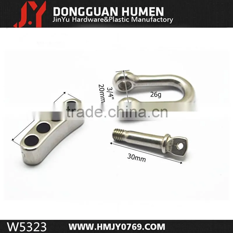 Stainless Steel paracord dee Shackle , adjustable shackle shackle d ring