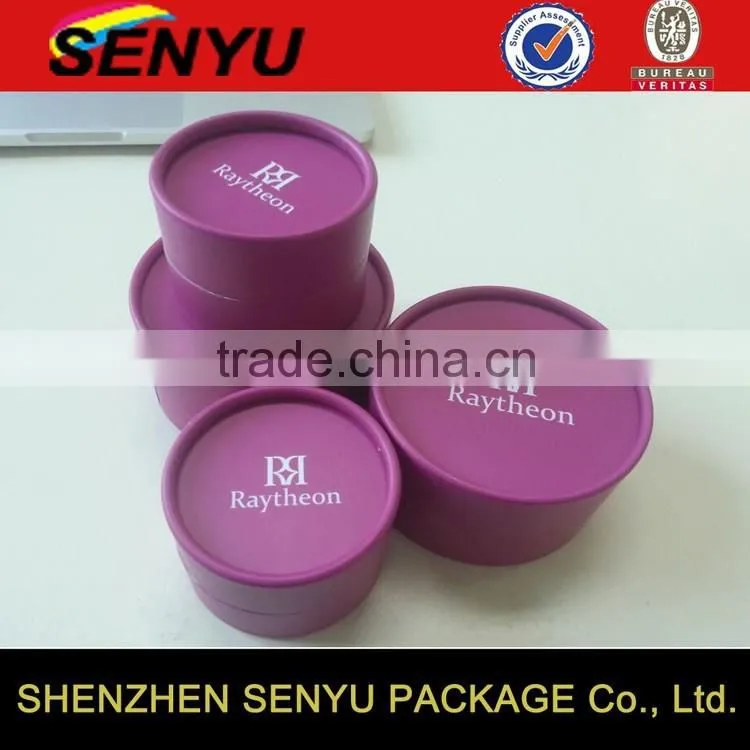 Top Quality Cardboard Custom Logo Paper Cylinder Round Box for Jewelry
