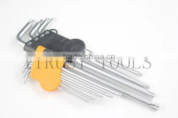 9pcs Extra Long Torx Hex Key Set With Mat Finish