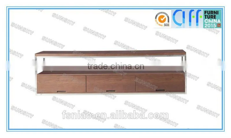 Good Quality Low Price beautiful walnut wooden tv stand SK1201F