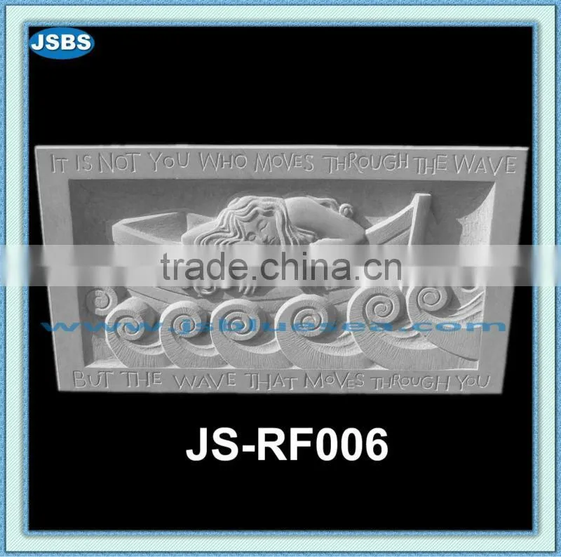 white wall sculpture marble relief