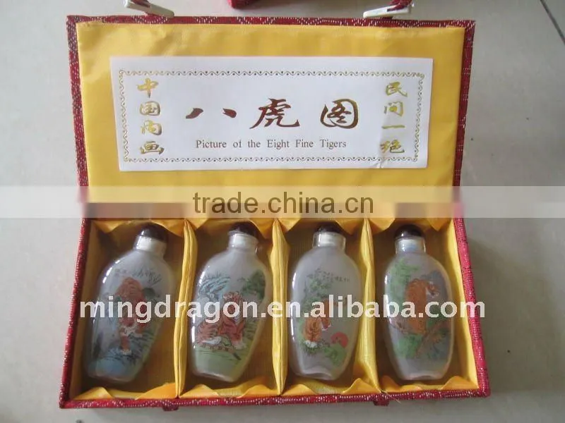 Chinese inside hand painted crystal snuff bottle