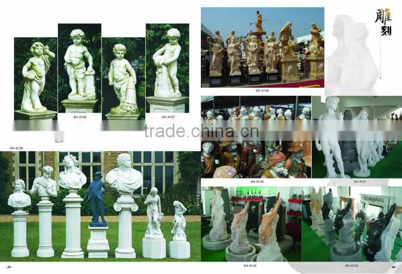 grey stone statues