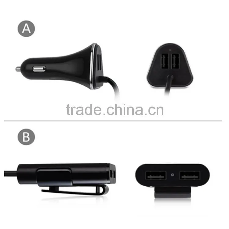 REYON new model 4 usb 9.6A multi usb port car charger for Iphone,Ipad ,tablet,samsung