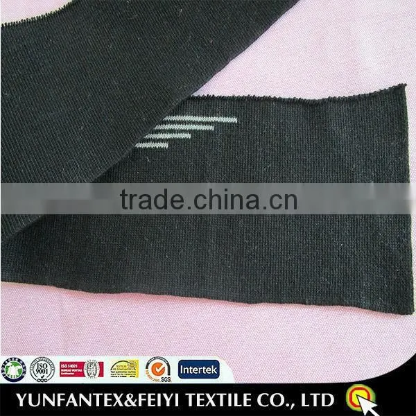 2015 latest Italy design pattern COTTON dobby yarn dyed KNITED RIB FOR POLO COLLAR