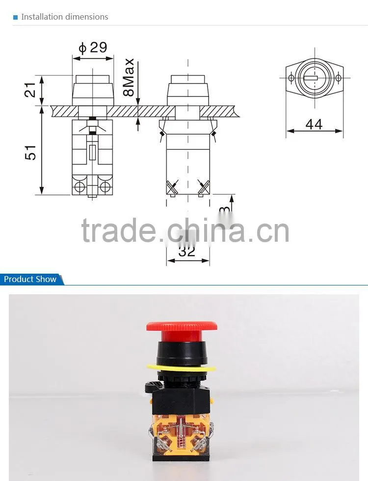 SAIP/SAIPWELL IP40 Start Stop Push Button