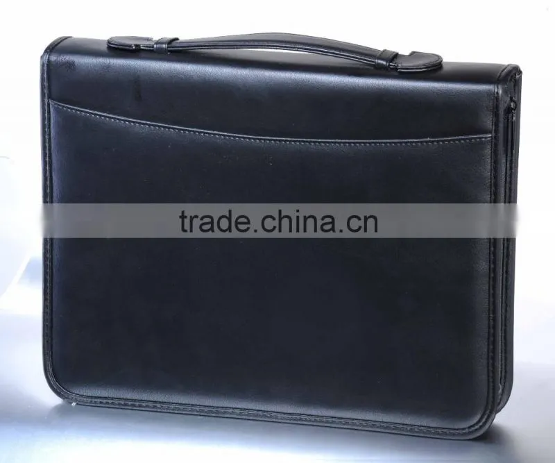 2016 New Design Black Color Custom Leather Briefcase