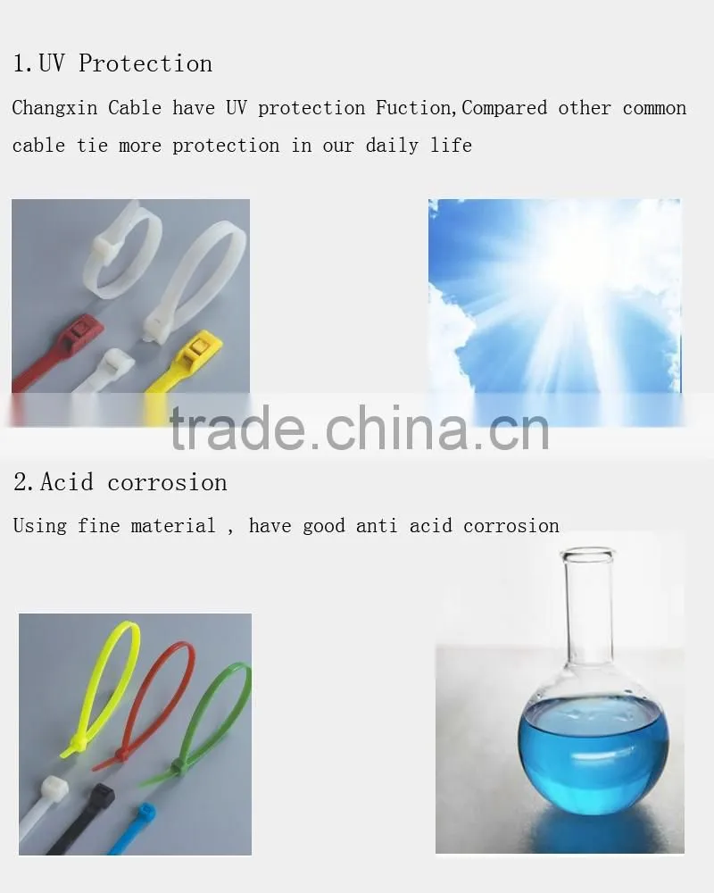 2016 Factory Manufacturer Self Lock Cable Tie 100pcs Pack Zip Tie Free Sample 2.5x150 ul cable tie